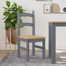 vidaXL 2 db szürke tömör fenyőfa étkezőszék 40x46x99 cm bútor