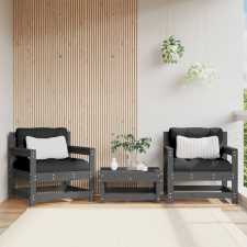 vidaXL 2 db szürke tömör fenyőfa kerti szék kerti bútor