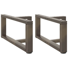 vidaXL 2 db T-alakú Dohányzóasztal Láb - Porszórt Acél - 70x25x30-31cm bútor