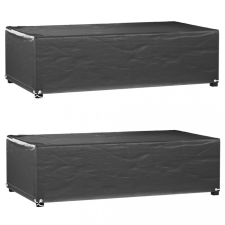 vidaXL 2 db téglalap alakú kerti bútorhuzat 8 fűzőlyukkal 125x70x35 cm kerti bútor