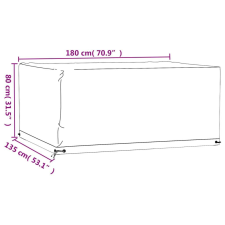 vidaXL 2 db téglalap alakú kerti bútorhuzat 8 fűzőlyukkal 180x135x80cm kerti bútor