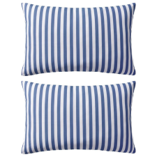 vidaXL 2 db tengerészkék csíkos kültéri párna 60 x 40 cm lakástextília
