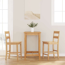 vidaXL 2 db természetes tömörfa gumiból bárszékek bútor