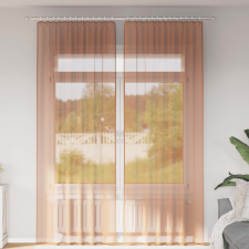 vidaXL 2 db terrakotta fátyolfüggönyök hurokkal 140x260 cm lakástextília