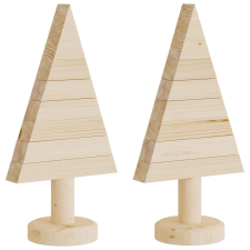 vidaXL 2 db tömör fenyő karácsonyfa dekorációnak 30 cm (357992) műfenyő