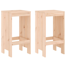 vidaXL 2 db tömör fenyőfa bárszék 40x36x75 cm (825345) kerti bútor
