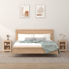 vidaXL 2 db tömör fenyőfa éjjeliszekrény 40 x 35 x 55 cm bútor