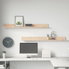 vidaXL 2 db tömör fenyőfa falipolc 110 x 11 x 9 cm bútor