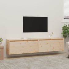 vidaXL 2 db tömör fenyőfa faliszekrény 80 x 30 x 35 cm bútor