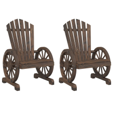vidaXL 2 db tömör fenyőfa kerti Adirondack szék (365092) kerti bútor