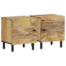 vidaXL 2 db tömör mangófa éjjeliszekrény 40 x 33 x 46 cm bútor