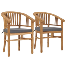 vidaXL 2 db tömör tíkfa kerti szék párnákkal (49431) kerti bútor