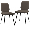 vidaXL 2 db tópszínű szövet étkezőszék