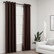 vidaXL 2 db tópszínű vászonhatású sötétítőfüggöny 140 x 245 cm lakástextília