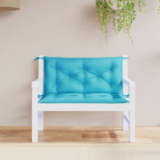 vidaXL 2 db türkizkék szövet kerti padpárna 100 x 50 x 7 cm kerti bútor
