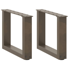 vidaXL 2 db U alakú natúr acél dohányzóasztal láb 30x(30-31) cm bútor