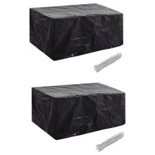 vidaXL 2 db védőhuzat 4 személyes polyrattan szetthez 180 x 140 cm kerti bútor