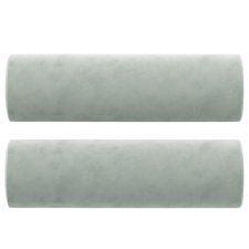 vidaXL 2 db világosszürke bársony díszpárna Ø15x50 cm (349509) lakástextília