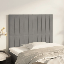 vidaXL 2 db világosszürke bársony fejtámla 100x5x78/88 cm ágy és ágykellék