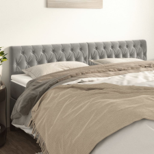 vidaXL 2 db világosszürke bársony fejtámla 100x7x78/88 cm ágy és ágykellék