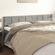 vidaXL 2 db világosszürke bársony fejtámla 80 x 5 x 78/88 cm ágy és ágykellék