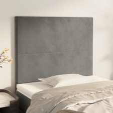 vidaXL 2 db világosszürke bársony fejtámla 90x5x78/88 cm ágy és ágykellék