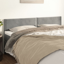 vidaXL 2 db világosszürke bársony fejtámla 90x5x78/88 cm ágy és ágykellék