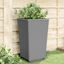 vidaXL 2 db világosszürke polipropilén kerti virágláda 32,5x32,5x57 cm kerti tárolás