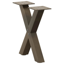 vidaXL 2 db X alakú natúr acél dohányzóasztal láb 40x(30-31) cm bútor