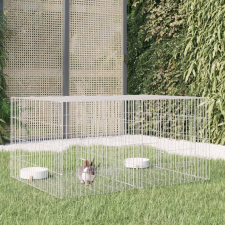vidaXL 2 paneles horganyzott vas nyúlketrec 110 x 79 x 54 cm ketrec, szállítóbox rágcsálóknak