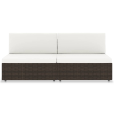 vidaXL 2 személyes barna elemes polyrattan kanapé (49513) kerti bútor