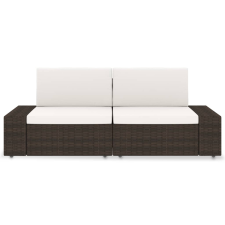 vidaXL 2 személyes barna elemes polyrattan kanapé (49515) kerti bútor