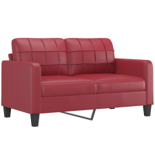 vidaXL 2 személyes bordó színű műbőr kanapé 140 cm (359120) bútor