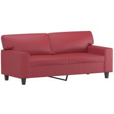vidaXL 2 személyes bordó színű műbőr kanapé 140 cm (359420) bútor