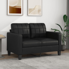 vidaXL 2 személyes fekete műbőr kanapé 120 cm bútor