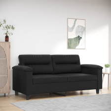 vidaXL 2 személyes fekete műbőr kanapé 140 cm bútor