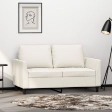 vidaXL 2 személyes krémszínű műbőr kanapé 120 cm bútor