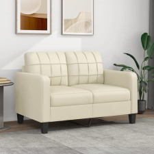 vidaXL 2 személyes krémszínű műbőr kanapé 120 cm bútor