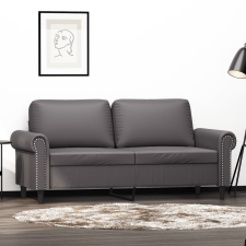 vidaXL 2 személyes szürke műbőr kanapé 140 cm bútor