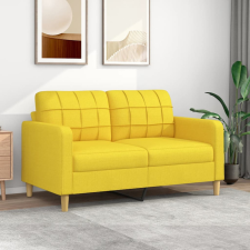 vidaXL 2 személyes világossárga szövet kanapé 140 cm bútor
