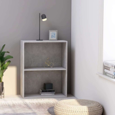 vidaXL 2 szintes betonszürke forgácslap könyvszekrény 60x30x76,5 cm bútor