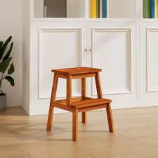 vidaXL 2-szintes tömör akácfa fellépő 40 x 38 x 50 cm létra és állvány