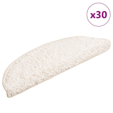 vidaXL 30 db fehér lépcsőszőnyeg 56x17x3 cm lakástextília