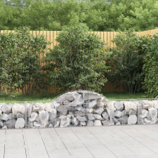 vidaXL 30 db íves horganyzott vas gabion kosár 200x50x40/60 cm kerti tárolás