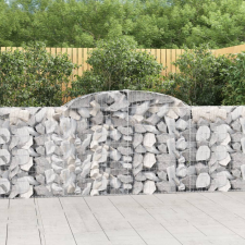 vidaXL 30 db íves horganyzott vas gabion kosár 300 x 30 x 100/120 cm kerti tárolás