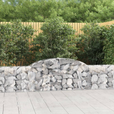 vidaXL 30 db íves horganyzott vas gabion kosár 300x30x60/80 cm kerti tárolás