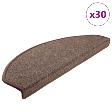 vidaXL 30 db kávébarna lépcsőszőnyeg 65x24x4 cm lakástextília