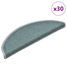 vidaXL 30 db Kék lépcsőszőnyeg 56x17x3 cm lakástextília