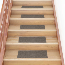 vidaXL 30 db krémszínű lépcsőszőnyeg öntapadós téglalap alakú 60x25 cm lakástextília