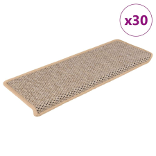 vidaXL 30 db lépcsőszőnyegek öntapadós szizál kinézetű 65x21x4 cm lakástextília